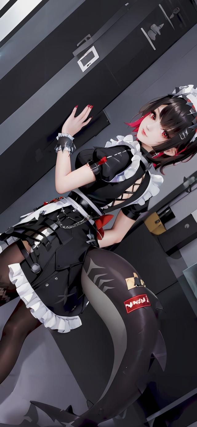 竖屏绝区零艾莲·乔鲨鱼女仆