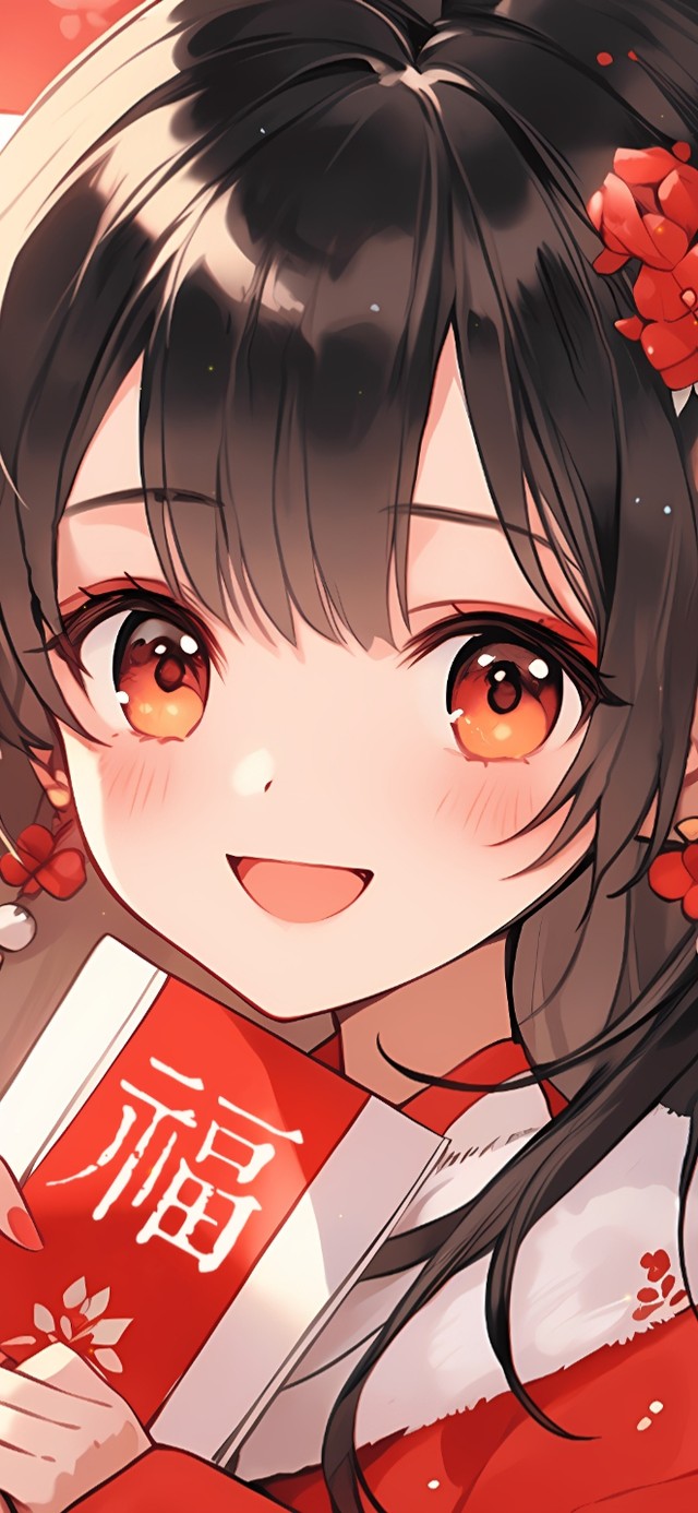 福气满满迎新年可爱萝莉