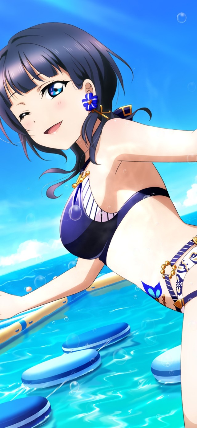 二次元卡海边游玩