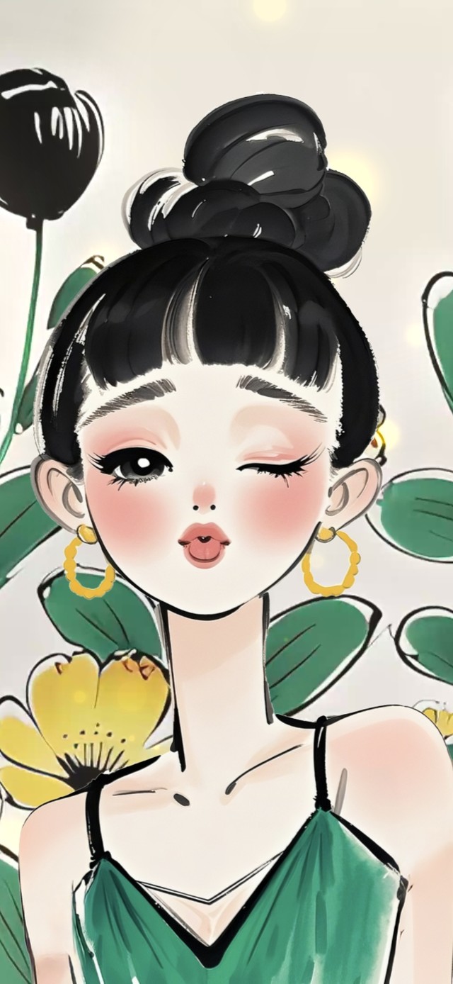 自信无畏水墨姐妹