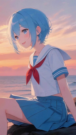 海边晚霞风景