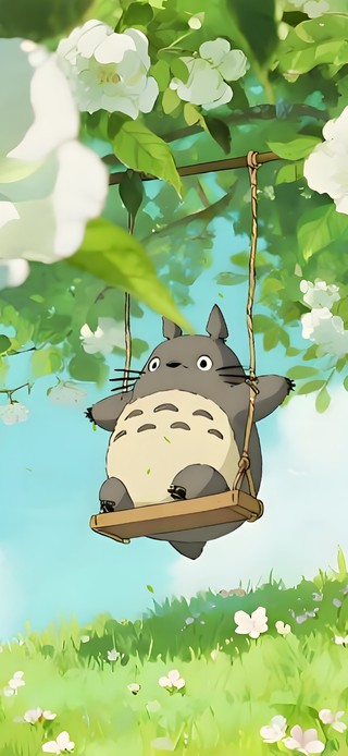 荡秋千的龙猫