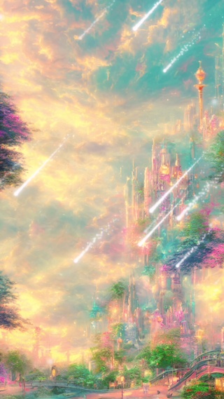 天空之城，颜色渐变