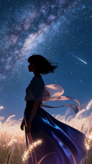 少女与银河的浪漫私约风景