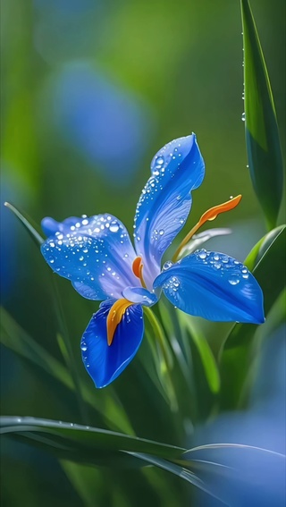 治愈系蓝花