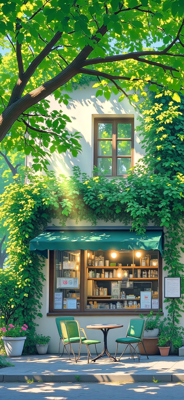 护眼树下安静商店