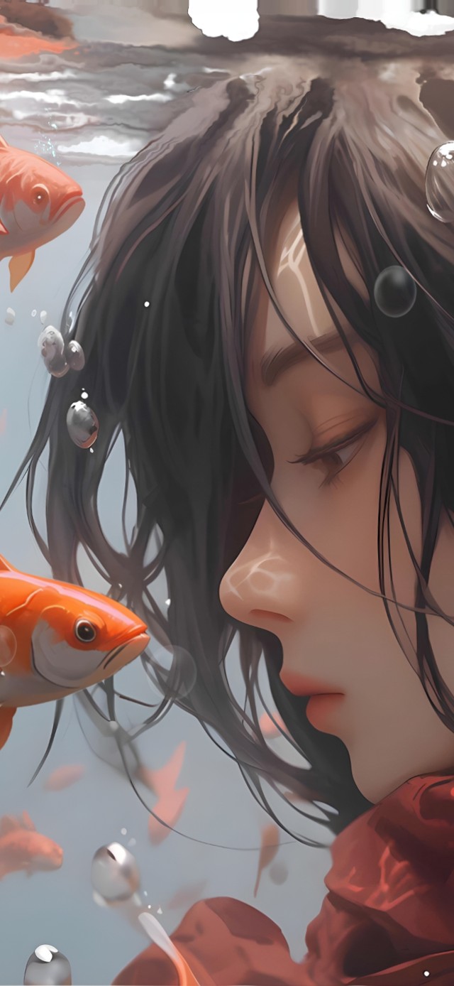 2025转运必备水中锦鲤美少女