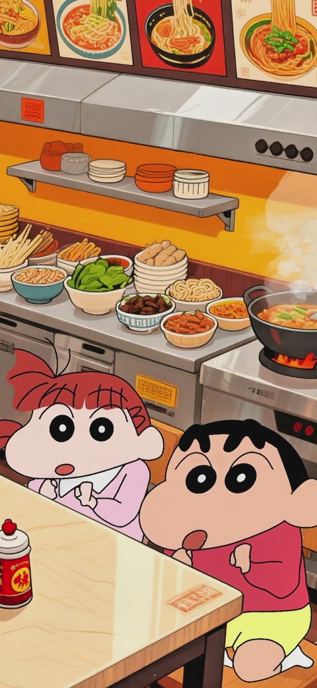 小新和伙伴们一起去嗦粉