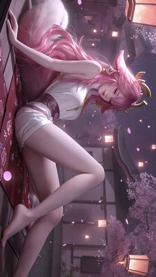 樱花雨狐耳长腿美女