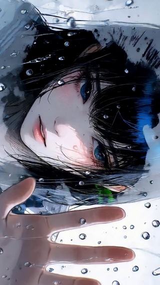 玻璃后的女孩