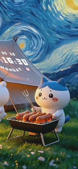 三小只的露营烧烤(无限循环)