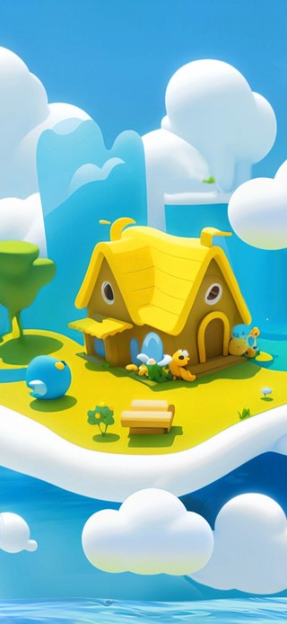 海上飘盆里的小屋