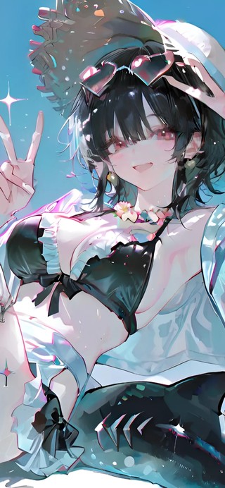 艾莲-海边泳装少女