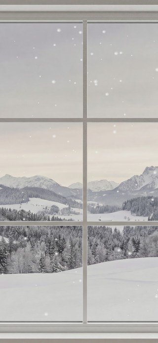 假窗户 雪景（时钟版）