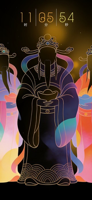 爆单转运招财 五路炫黑财神！