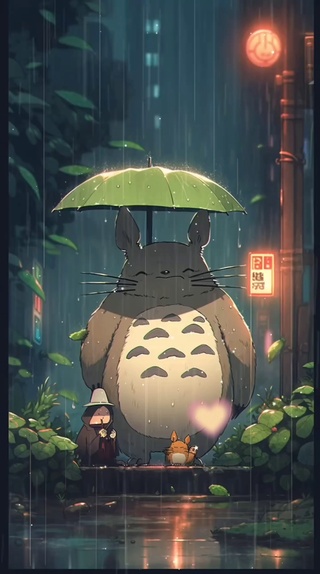 雨中龙猫