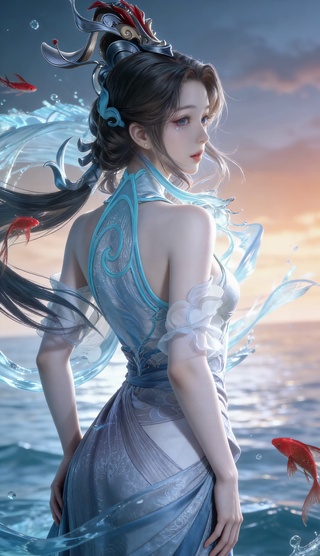 白鹤梁神女-侧影