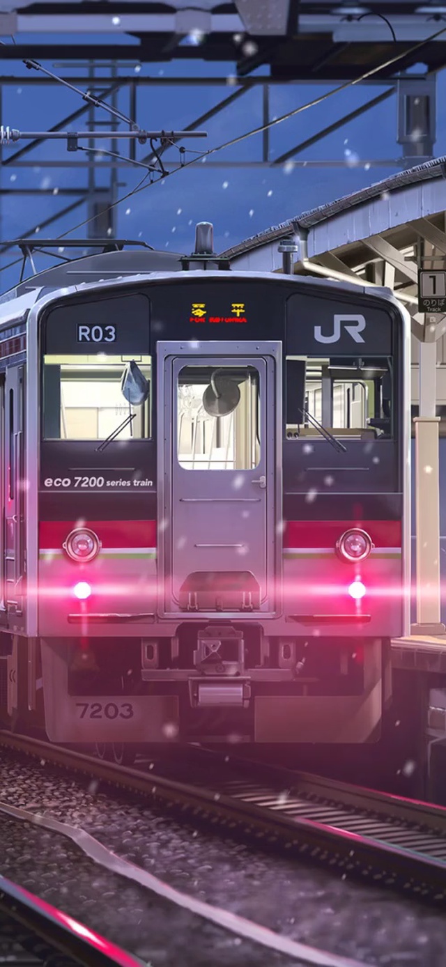 唯美冬季火车站