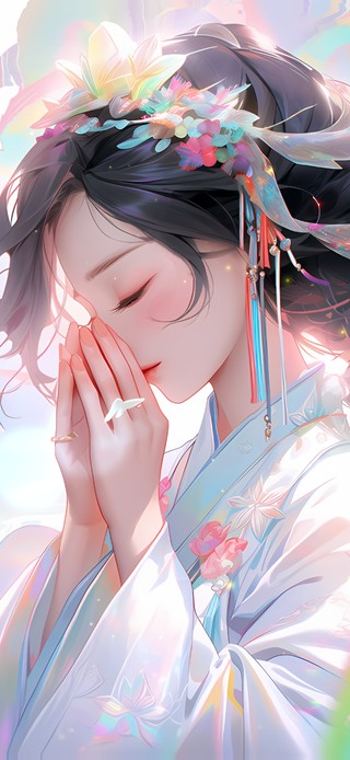 彩虹佛系少女
