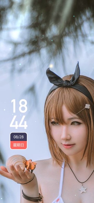清纯短发美女