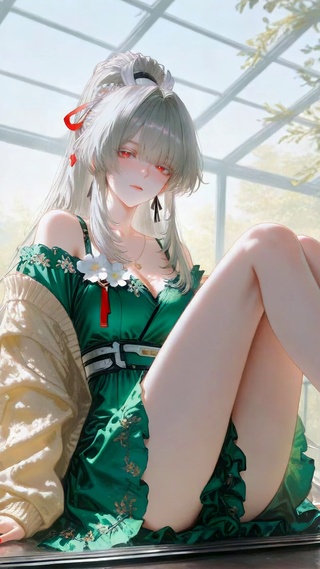阳光花房银发二次元美少女绯雪