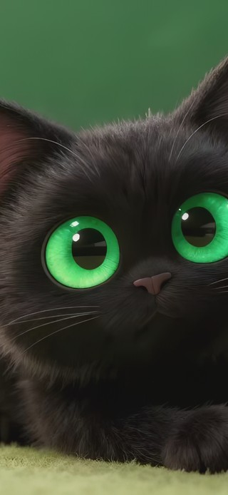 可爱发财小黑猫