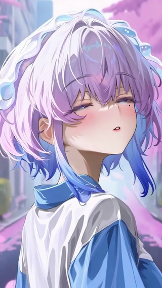 樱花雨巷温柔少女