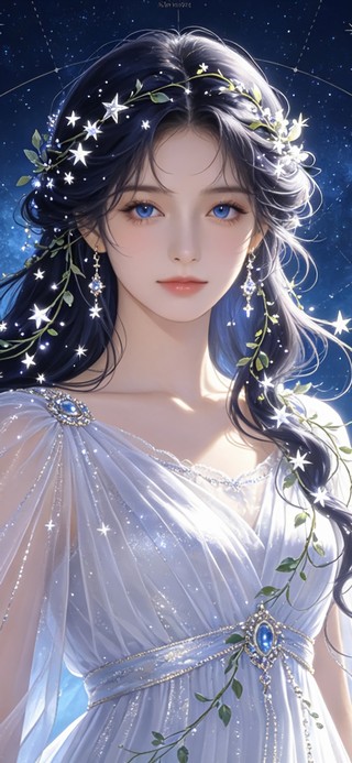 花漾壁纸|星穹下的白纱裙