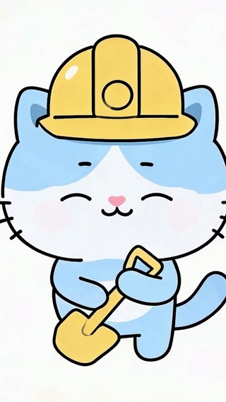 拿着工具猫咪