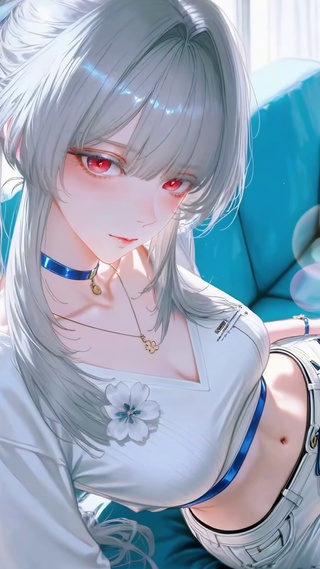 午后阳光银发少女绯雪