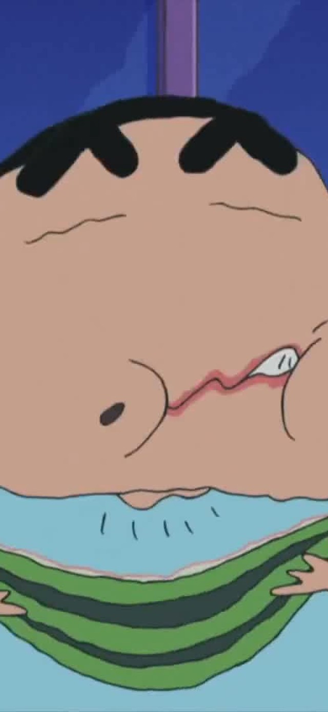 蜡笔小新吃西瓜