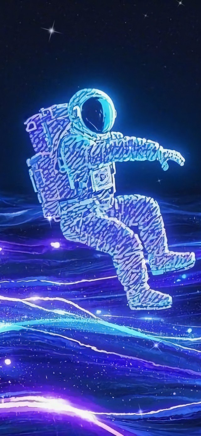花漾壁纸|星河中的宇航员