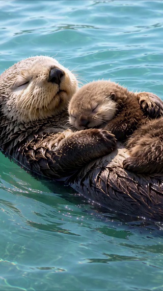 温馨小海獭