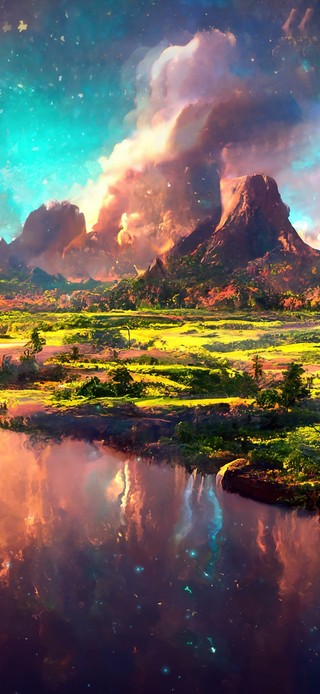 4K唯美治愈梦幻星空田野湖景