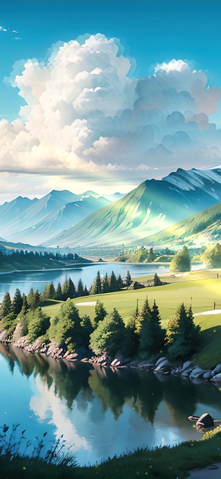 4K唯美治愈夏日动漫田野风景