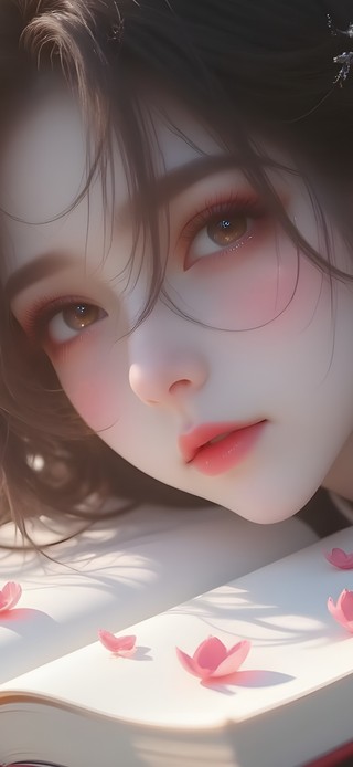 唯美鲜花女孩