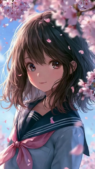 飘落的樱花