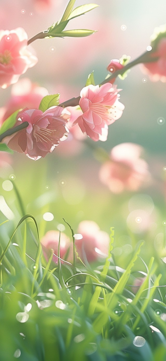 雨后桃花