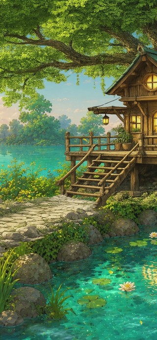 湖畔树屋