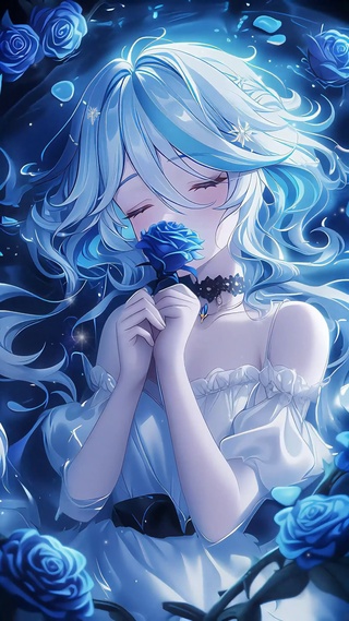 芙宁娜丨蔚蓝玫瑰丨