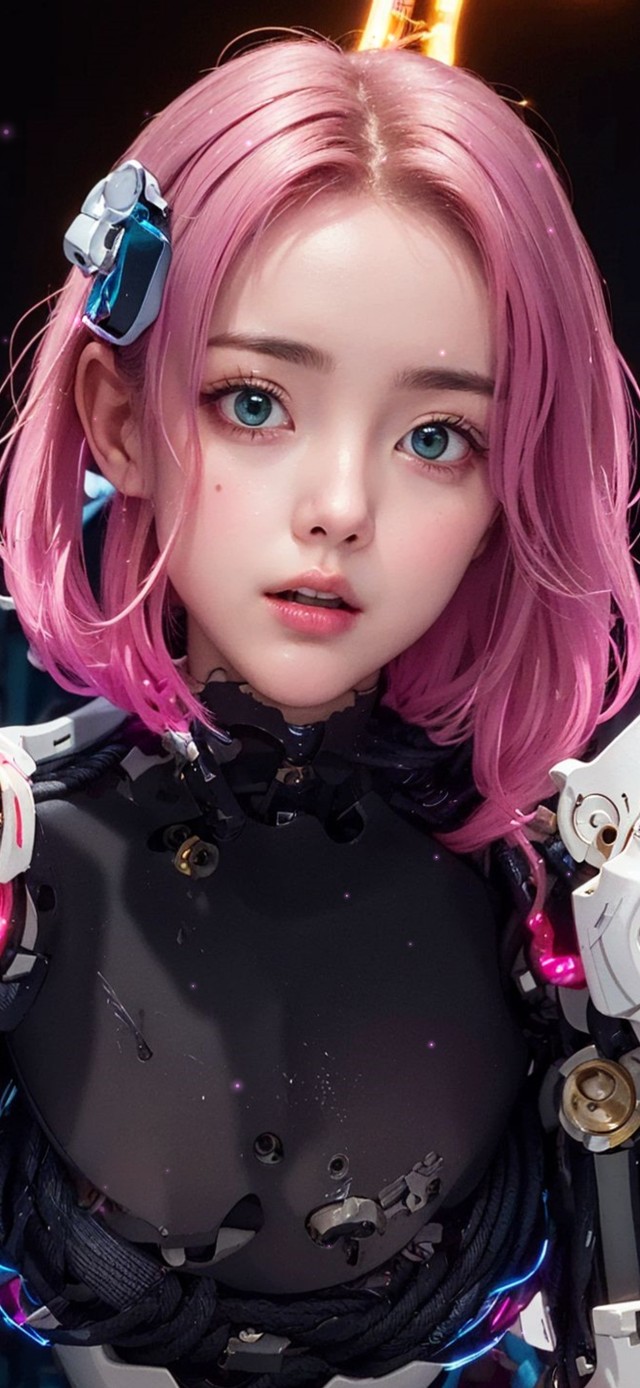 粉发机械少女