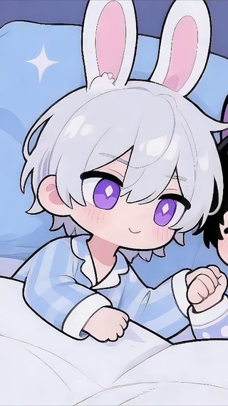 好好睡觉的呆萌小哥俩