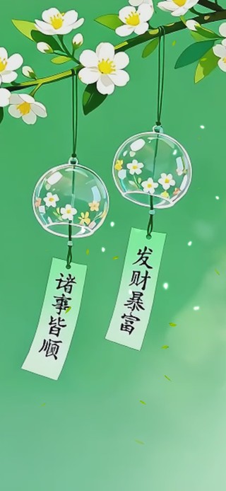 护眼绿色风铃