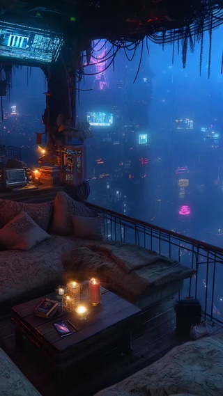 赛博朋克科幻房间