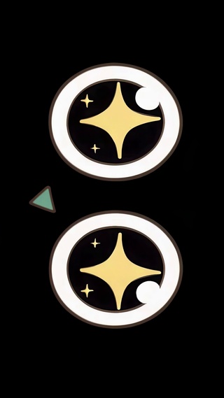 黑夜中的星星眼