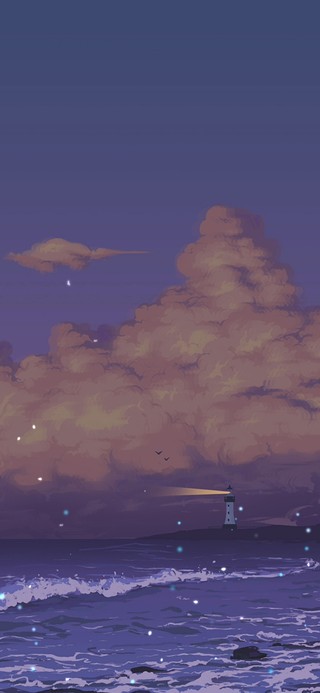 4K唯美治愈 海上灯塔