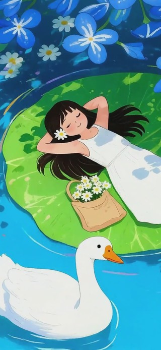 荷叶上的悠然时光