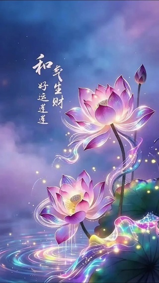 好运连连 荷气生财
