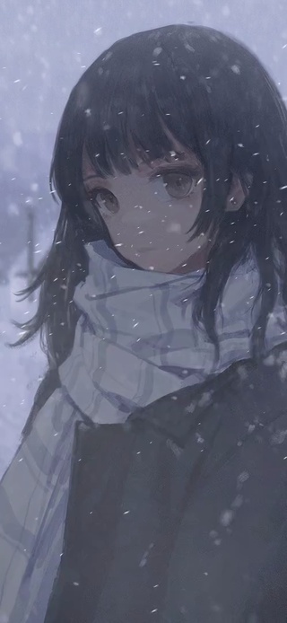 暴风雪中女孩