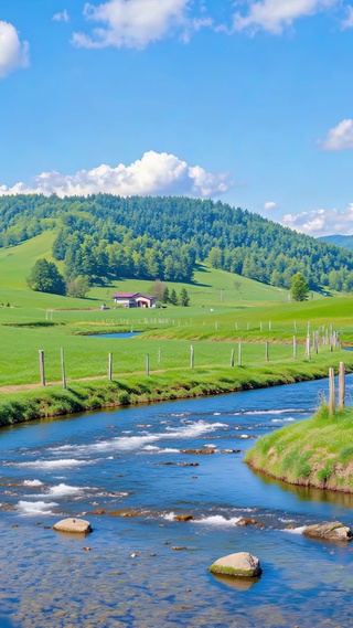 护眼溪谷田园小木屋